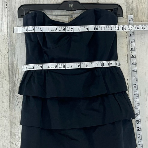 J.Crew Factory Cocktail Strapless Mini Little Black Party Dress Layer Size 0 - Picture 11 of 11